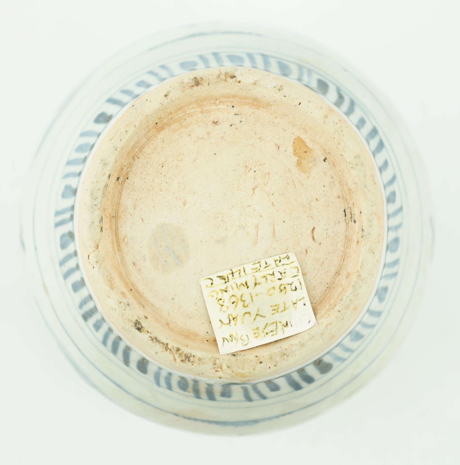 A Chinese Ming blue and white jar, late 15th century